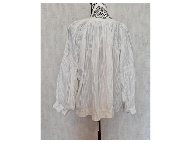 Autre Marque Blusa JS Millenium Algodón Blanco Bohemio - vista 5
