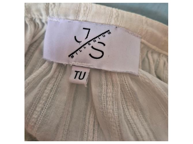 Autre Marque Blusa JS Millenium Algodón Blanco Bohemio - vista 6
