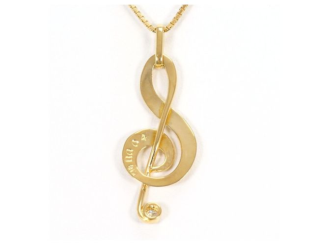 Autre Marque Collana in oro giallo 18K con diamante D'oro - vista 3