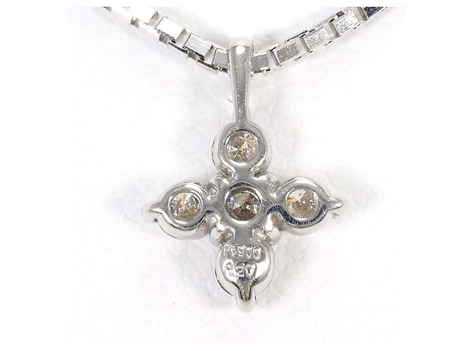 Autre Marque Elegante collana in platino e oro bianco D'oro - vista 3