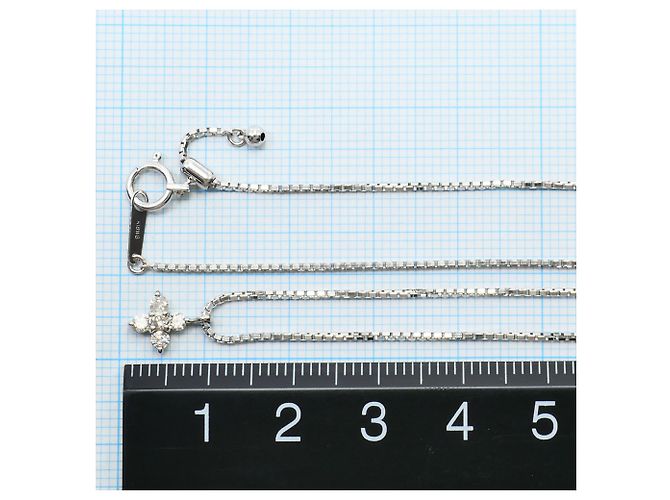 Autre Marque Elegante collana in platino e oro bianco D'oro - vista 5