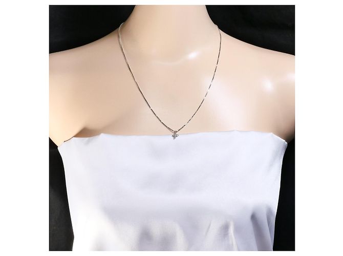 Autre Marque Elegante collana in platino e oro bianco D'oro - vista 6