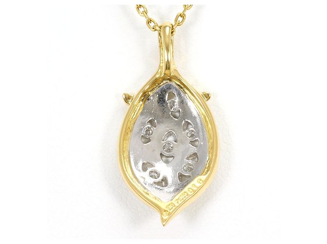 Autre Marque Collana in platino PT850 e oro giallo 18K con diamante D'oro - vista 3
