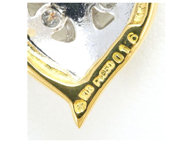 Autre Marque Collana in platino PT850 e oro giallo 18K con diamante D'oro - vista 4