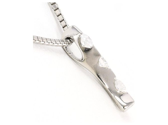 Autre Marque Platinhalskette mit Diamant - Ansicht 2