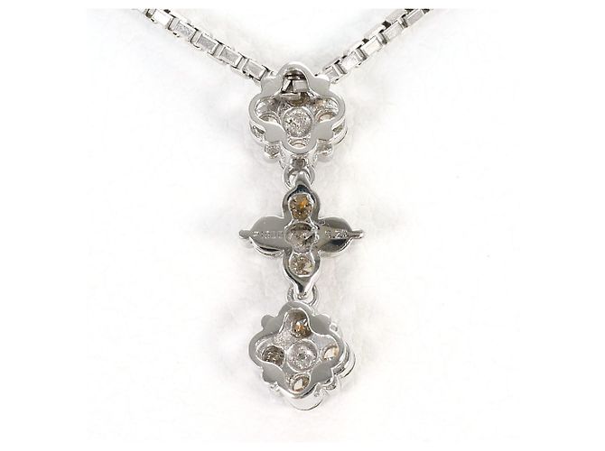 Autre Marque Collana in platino con diamante marrone - vista 3