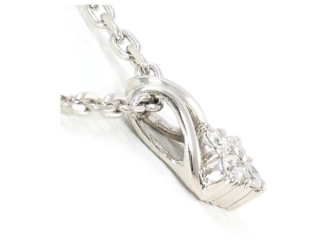 Autre Marque Platin-Halskette mit Diamant - Ansicht 2
