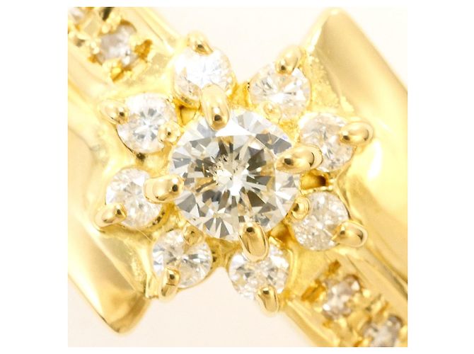 Autre Marque 18K Gelbgold-Ring mit Diamant Golden - Ansicht 2