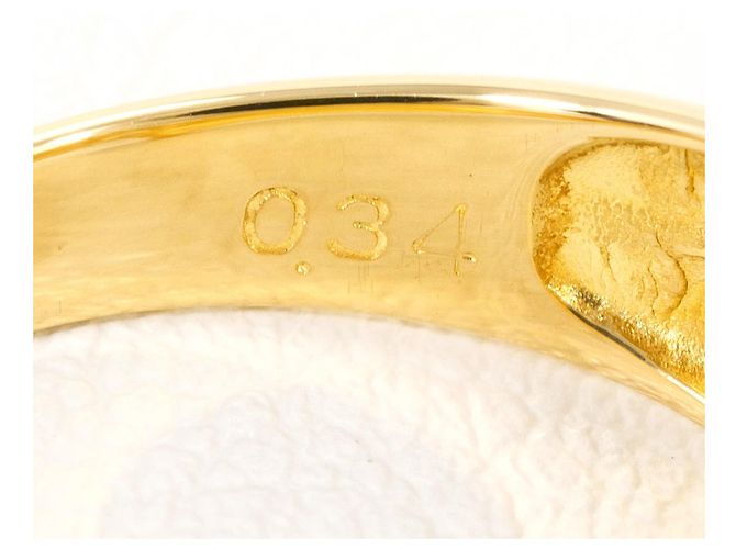 Autre Marque 18K Gelbgold-Ring mit Diamant Golden - Ansicht 6