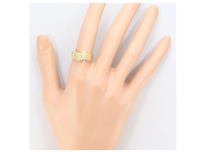 Autre Marque 18K Gelbgold-Ring mit Diamant Golden - Ansicht 7