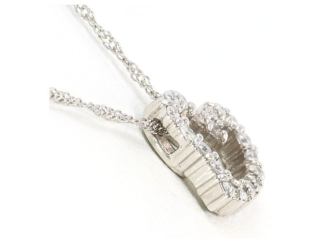 Autre Marque Platinhalskette mit Diamant - Ansicht 2