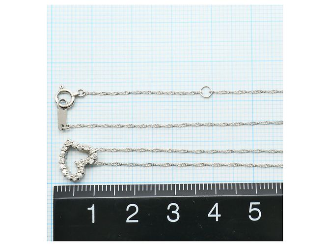 Autre Marque Platinhalskette mit Diamant - Ansicht 4