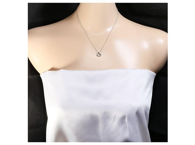 Autre Marque Platinhalskette mit Diamant - Ansicht 5