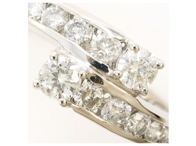 Autre Marque PT900 Platinring mit Diamant - Ansicht 2