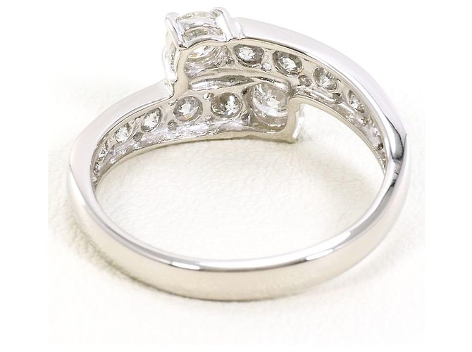 Autre Marque PT900 Platinring mit Diamant - Ansicht 4