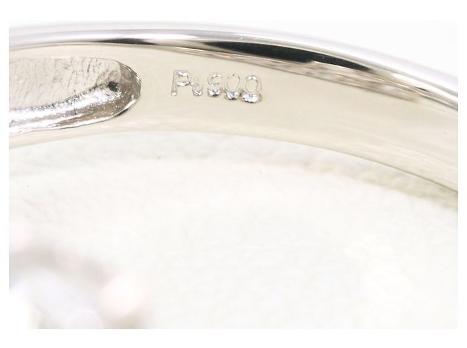 Autre Marque PT900 Platinring mit Diamant - Ansicht 5