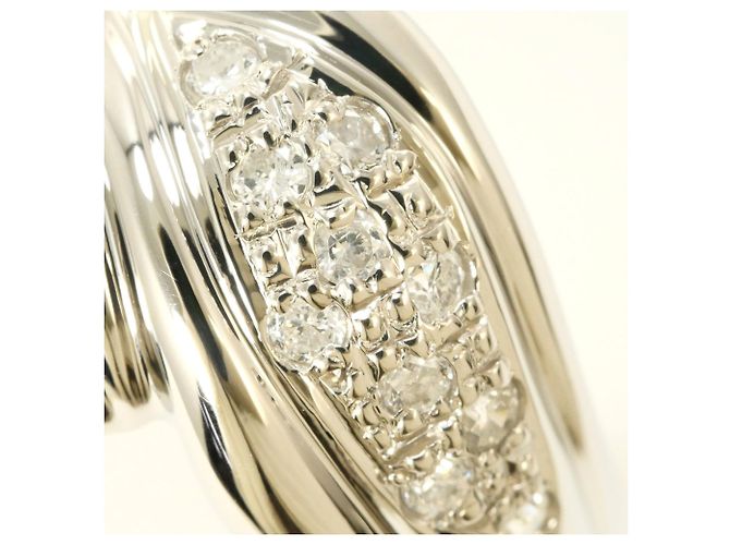 Autre Marque Anillo de banda de platino con diamante - vista 2
