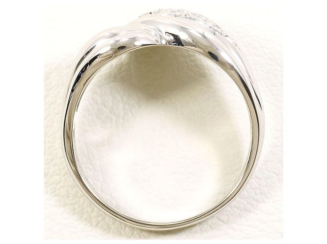 Autre Marque Anillo de banda de platino con diamante - vista 3