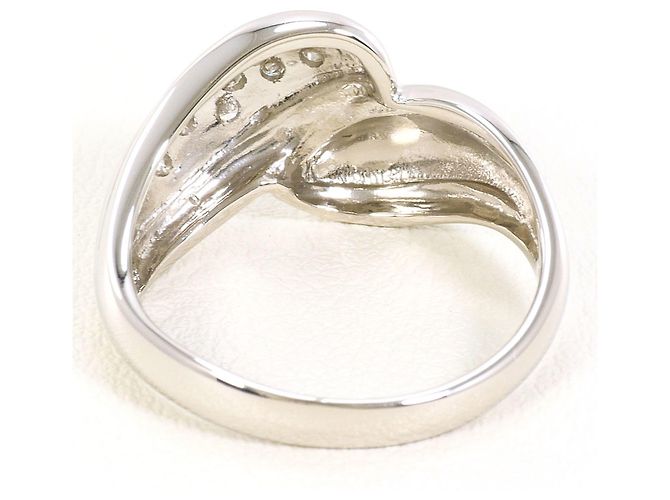 Autre Marque Anillo de banda de platino con diamante - vista 4