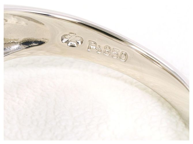 Autre Marque Anillo de banda de platino con diamante - vista 5