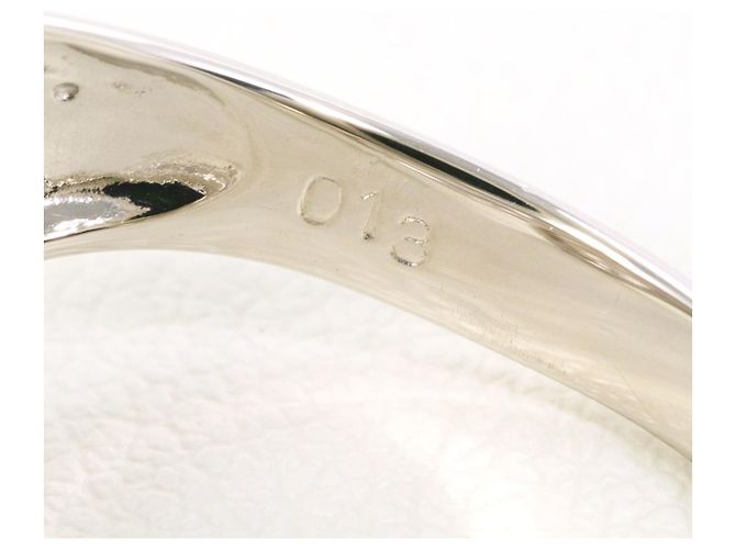 Autre Marque Anillo de banda de platino con diamante - vista 6