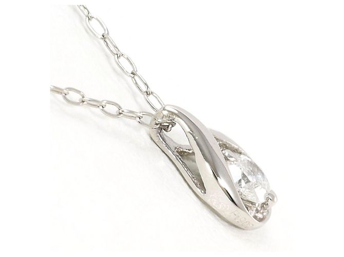 Autre Marque PT900 Platin-Halskette mit Diamant - Ansicht 2
