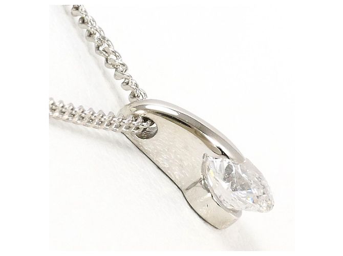 Autre Marque Platinhalskette mit Diamant - Ansicht 2