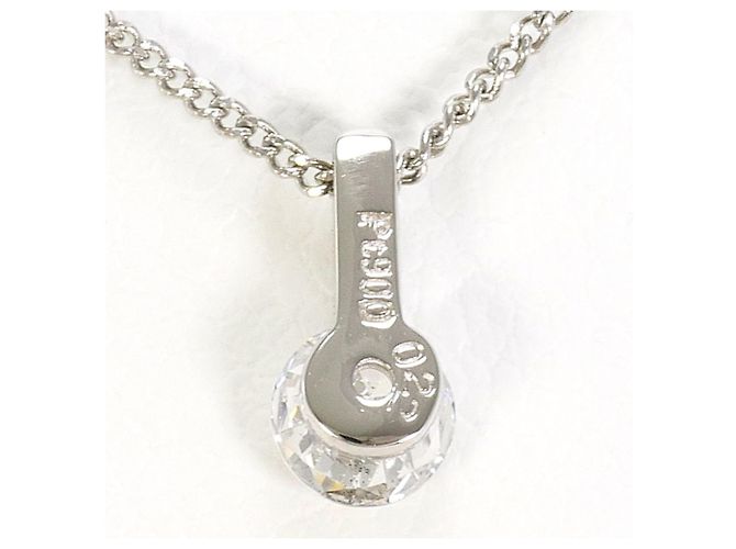 Autre Marque Platinhalskette mit Diamant - Ansicht 3