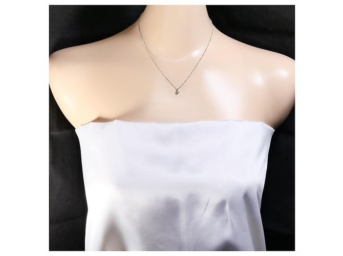 Autre Marque Platinhalskette mit Diamant - Ansicht 5