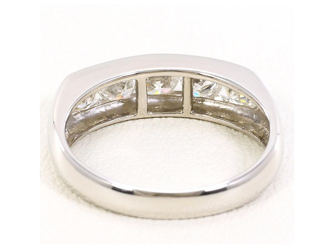 Autre Marque Platin 900 Ring mit Diamant - Ansicht 4