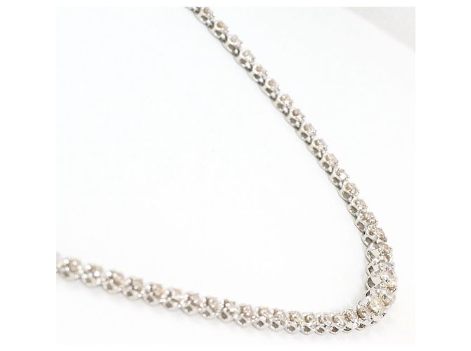 Autre Marque 14K Weißgoldkette mit Diamant Golden - Ansicht 2