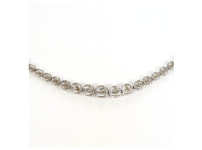 Autre Marque 14K Weißgoldkette mit Diamant Golden - Ansicht 3