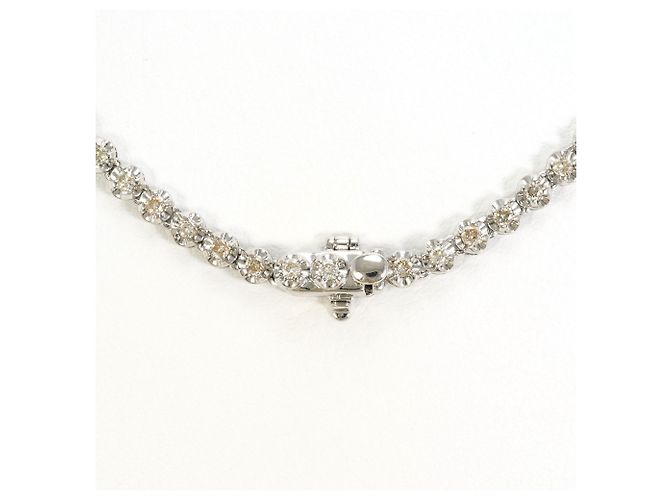 Autre Marque 14K Weißgoldkette mit Diamant Golden - Ansicht 5