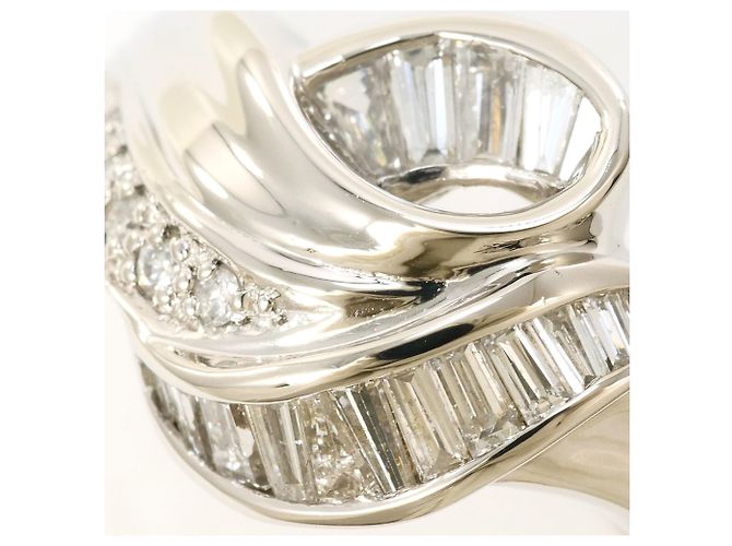 Autre Marque PT850 Platinring mit Diamant - Ansicht 2