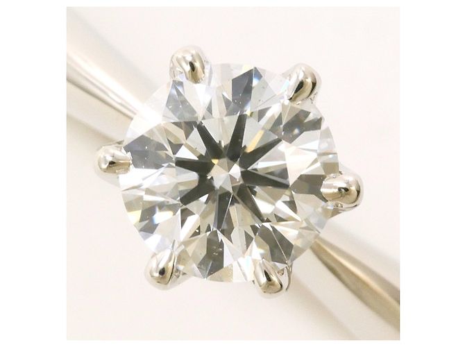 Autre Marque Platinring mit Diamant - Ansicht 2
