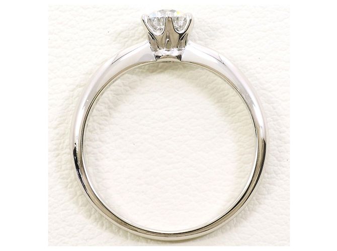 Autre Marque Platinring mit Diamant - Ansicht 3