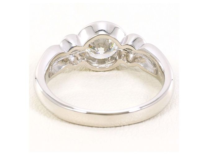 Autre Marque Platinring mit Diamant - Ansicht 4