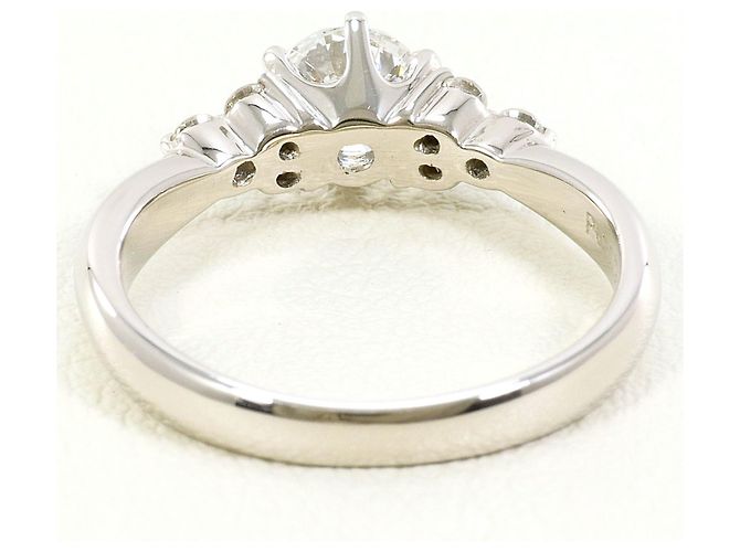 Autre Marque Anello a fascia in platino con diamante - vista 4