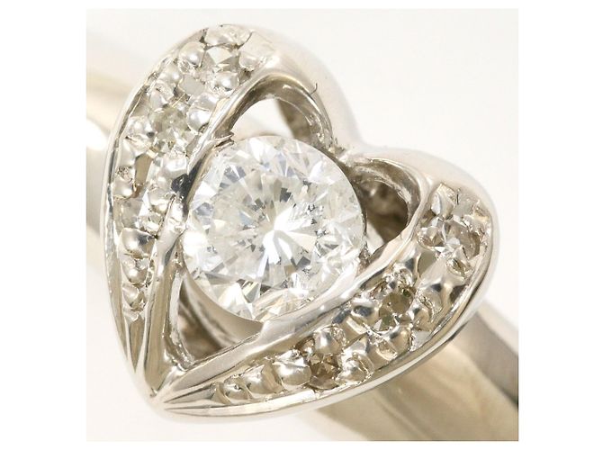 Autre Marque Platinring mit Diamant - Ansicht 2