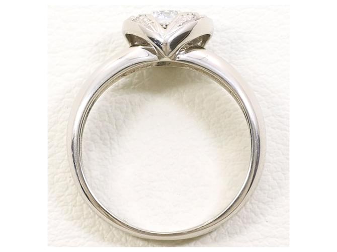 Autre Marque Platinring mit Diamant - Ansicht 3