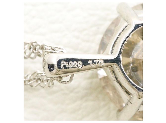 Autre Marque Collana in platino PT999 con diamante marrone - vista 4