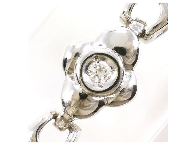 Autre Marque Bracciale con charm in oro bianco 14K con diamante D'oro - vista 2