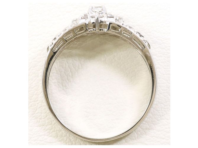 Autre Marque PT900 Platinring mit Diamant - Ansicht 3