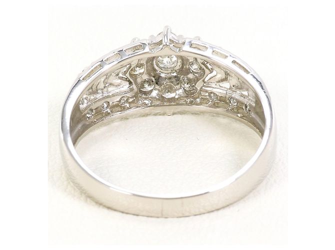 Autre Marque PT900 Platinring mit Diamant - Ansicht 4