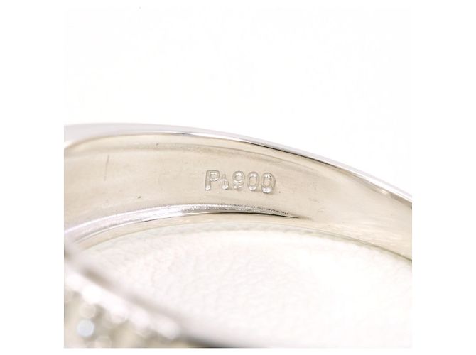 Autre Marque PT900 Platinring mit Diamant - Ansicht 5