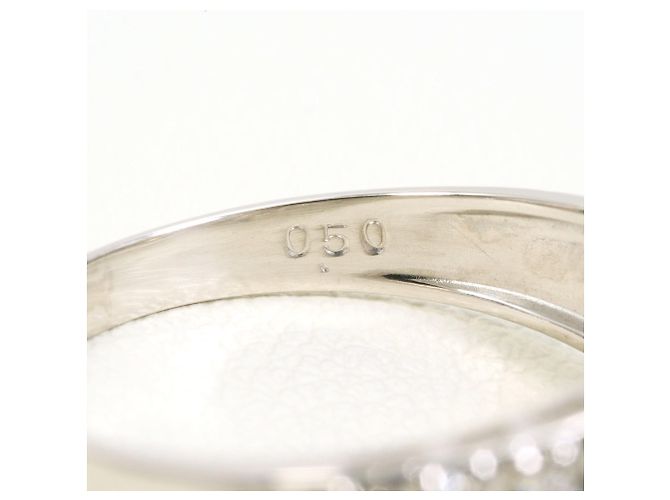 Autre Marque PT900 Platinring mit Diamant - Ansicht 6