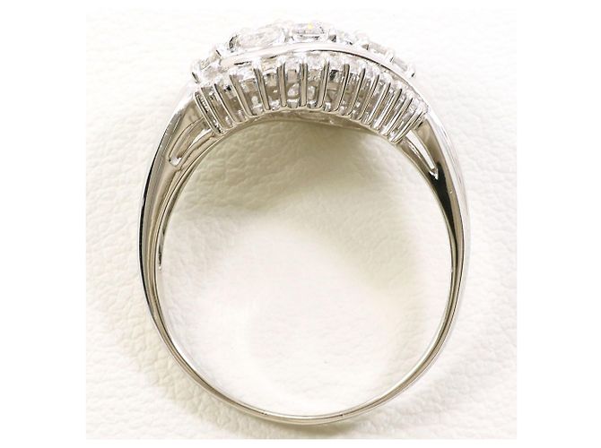 Autre Marque PT900 Platinring mit Diamant - Ansicht 3