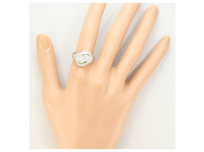 Autre Marque PT900 Platinring mit Diamant - Ansicht 7
