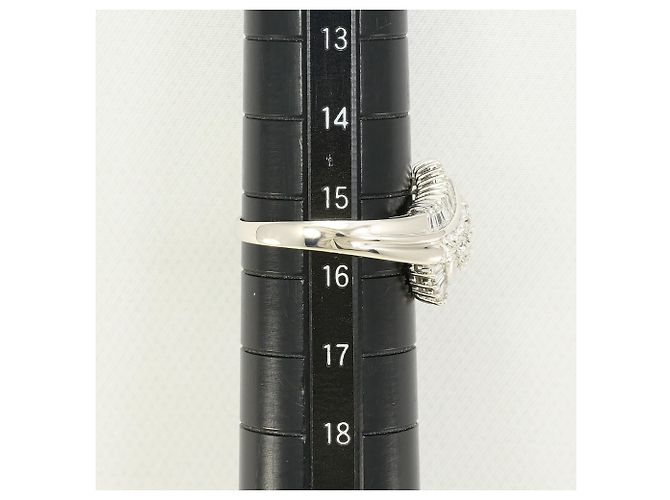 Autre Marque PT900 Platinring mit Diamant - Ansicht 8