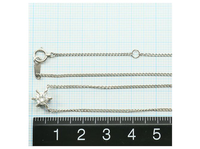 Autre Marque PT850 Platin-Halskette mit Diamant - Ansicht 5
